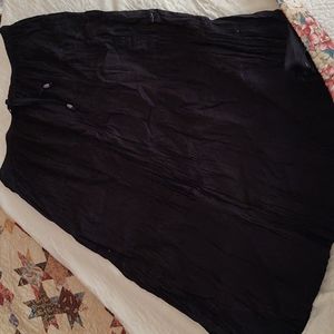 White Stag Black Crinkle midi skirt